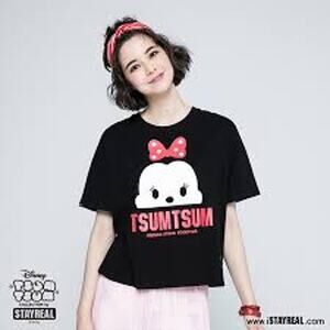 StayReal Disney Minnie Mouse Tsum Tsum Crop Tee Black Size S Streetwear Graphic